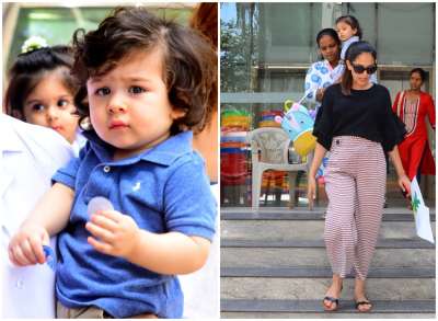 Internet's favorite kids Taimur Ali Khan and Misha Kapoor were clicked outside their play school in Mumbai today.
