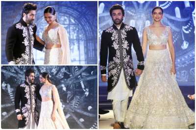 Bollywood actors Deepika Padukone and Rabir Kapoor came together to walk the ramp for ace designer Manish Malhotra at The Walk of Mijwan.