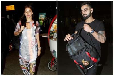 After cheering for husband Virat Kohli, actress Anushka Sharma returned to Mumbai. Now, the cricketer is also back and was recently spotted at the airport.