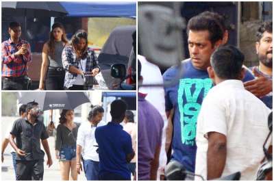 Superstar Salman Khan, Jacqueline Fernandez and Daisy Shah were spotted on the sets of their upcoming film Race 3.&amp;nbsp;