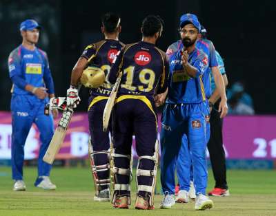 Kolkata Knight Riders delivered a professional performance to beat Rajasthan Royals by seven wickets at Sawai Mansingh stadium in Jaipur, putting their IPL campaign back on track with back-to-back victories. The highly-rated KKR spinners restricted Royals to 160 for eight before opener Robin Uthappa (48 off 36 balls), Nitish Rana ( 35* off 27 ) and captain Dinesh Karthik (42* off 23) did the job with the bat as the visitors cruised to victory in 18.5 overs.