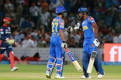 Rajasthan Royals' celebrated their return to the 'fortress' with a 10-run win over Delhi Daredevils in the rain-hit Indian Premier League at the Sawai Mansingh Stadium, Jaipur. Rajasthan Royals overcame a shaky start and were on course to post a competitive total before heavy rain lashed the Sawai Mansingh Stadium with Royals reaching 153 for five in 17.5 overs.