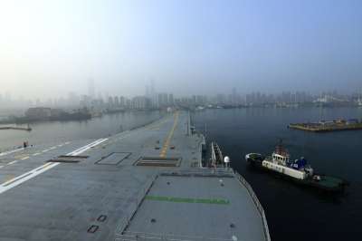 China&amp;rsquo;s first entirely home-built aircraft carrier began sea trials Sunday in a sign of the growing sophistication of the country&amp;rsquo;s domestic arms industry.
&amp;nbsp;
The still-unnamed ship left dock in the northern port of Dalian at 7:00 a.m. to &amp;ldquo;test the reliability and stability of its propulsion and other system,&amp;rdquo; the Defense Ministry said in a statement.
&amp;nbsp;
The Liaoning provincial maritime safety bureau issued an order for shipping to avoid a section of ocean southeast of the city between Sunday and Friday.
&amp;nbsp;
The 50,000-ton carrier will likely be formally commissioned sometime before 2020 following the completion of sea trials and the arrival of its full air complement.