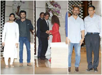 Mukesh Ambani and Nita Ambani threw a star-studded engagement bash for daughter Isha Ambani and&amp;nbsp;would be husband Anand Piramal on Monday in Mumbai.&amp;nbsp; Several popular faces from the Bollywood industry attended Ambani party in style.