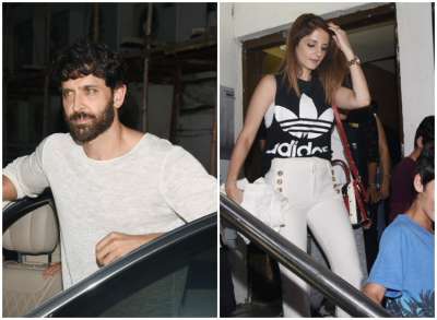 Hrithik Roshan, who will be seen next in Anand Kumar biopic Super 30, was spotted having a good family time in Mumbai on Monday evening.