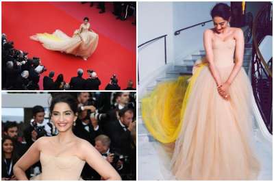 Sonam Kapoor Ahuja looked stunning in a beige corset bodice gown from Vera Wang&amp;rsquo;s 2019 bridal collection as she made her second red carpet appearance at the Cannes Film Festival 2018.&amp;nbsp;