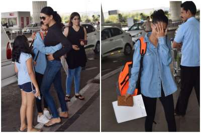 Actress Sushmita Sen was spotted at the airport with her both the daughters Renee and Alisah.&amp;nbsp;