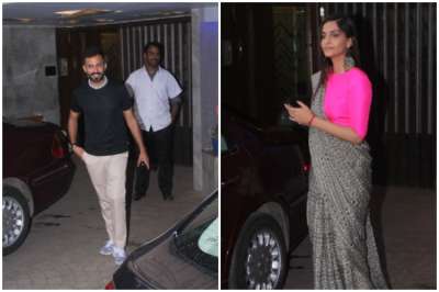 The soon-to-be married couple Sonam Kapoor and Anand Ahuja was spotted together at clinic in Mumbai.