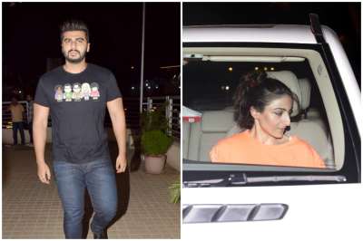 Actor Arjun Kapoor was recently spotted on a movie date with his cousin Mohit Marwah. Soha Ali Khan and her husband Kunal Khemu were clicked arriving at Saif Ali Khan and Kareena Kapoor Khan&amp;rsquo;s residence.