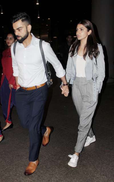 Lovebirds Anushka Sharma and Virat Kohli never fail to make headlines. On Tuesday, the couple was in Bangalore to attend BCCI Annual Awards 2018, where Indian captain Virat Kohli was felicitated by coach Ravi Shastri.&amp;nbsp;