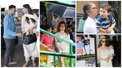 It was a busy day at B-town as our shutterbugs spotted celebs in their best form. From Kangana Ranaut's day out with nephew Prithviraj to Sonam Kapoor and Anand Ahuja's airport dairies, we bring to you best of the moments.