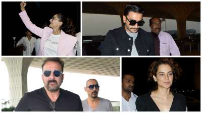 Bollywood celebrities never fail to amaze us with their stylish looks. Our shutterbugs spotted a couple of celebs in their best mood. Check out all pictures.