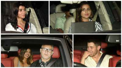 Priyanka Chopra threw an intimate bash at her residence, which was attended by her close friends including cousin Parineeti Chopra.
