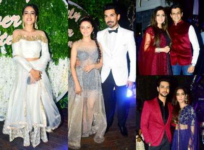 After having a dreamy wedding reception in Ludhiana, newlyweds Rubina Dilaik and Abhinav Shukla looked straight out of the fairytale as they hosted their wedding reception for their family and friends in Mumbai.