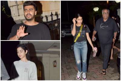 Actor Arjun Kapoor recently came from Bangkok after attending IIFA 2018 and the handsome hunk is celebrating his 33rd birthday today. His step-sisters Janhvi Kapoor, Khushi Kapoor along with father Boney Kapoor joined him for the midnight celebration.&amp;nbsp;