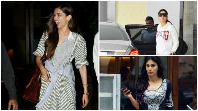 Despite fierce monsoon, it was a busy day for celebrities in Mumbai. From Deepika Padukone to Kareena Kapoor Khan, many Bollywood stars were captured by paparazzi. Check out all the pictures inside