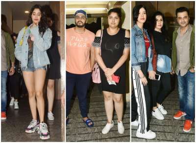 Last Sunday the Kapoor family enjoyed sibling bond time over a movie in Juhu Mumbai. Bollywood actor Arjun Kapoor was spotted hanging out with his sisters Anshula Kapoor, Janhvi Kapoor and Shanaya Kapoor.