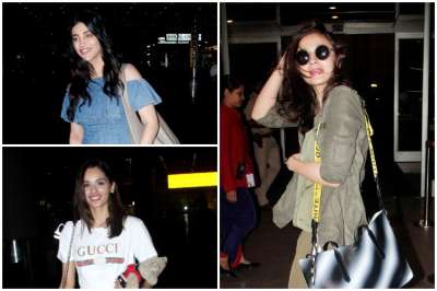 Alia Bhatt, Manushi Chhillar and Shruti Haasan donned some stylish attires as they were spotted at the airport. Have a look at the pics as these gorgeous ladies are giving major fashion goals.