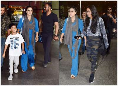 After giving blockbuster Raid, Ajay Devgn is all set to star in a magnum opus. Taanaji: The Unsung Warrior. The Bollywood actor was recently spotted at the Mumbai airport with wife Kajol and daughter Nysa Devgn and son Yug Devgn.