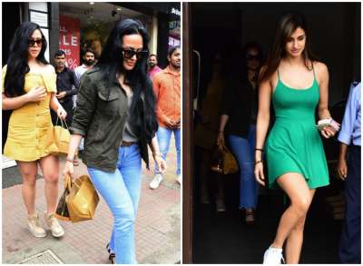 Bollywood actress Disha Patani, who will be seen next in the Salman Khan starrer Bharat, was spotted today in Mumbai with Tiger Shroff's mother Ayesha Shroff and sister Krishna&amp;nbsp;Shroff.