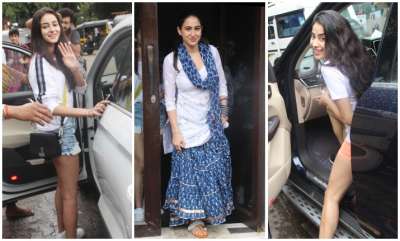 Bollywood's budding actresses Janhvi Kapoor, Sara Ali Khan and Ananya Panday were seen catching up on a lunch date on Friday.&amp;nbsp;