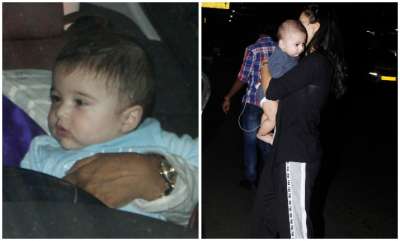 Sunny Leone who recently welcomed her twins Asher and Noah, was spotted at Mumbai airport with her munchkins.