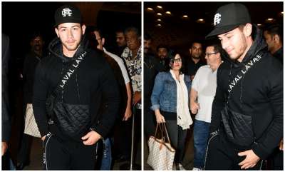 American singer Nick Jonas, who was in India to exchange ring with girlfriend Priyanka Chopra, finally left for the US with his family on Sunday.&amp;nbsp;