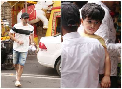 Bollywood actor Tusshar Kapoor broke many paradigms laid down by the society and inspired many people when he became a single parent by choice via surrogacy to Laksshya. The duo was spotted today at Mukteshwar temple in Juhu, Mumbai.