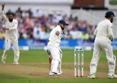 India captain Virat Kohli fell three runs short of a century as India produced an improved batting display to reach 307/6 at stumps on the first day of the third Test against England at Trent Bridge on Saturday.&amp;nbsp;