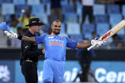 Put in to bat India coasted along initially with Shikhar Dhawan notching another superlative century.