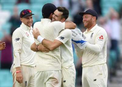 James Anderson became the most successful fast-bowler in Test history by claiming the final wicket to clinch England's 118-run victory over India at the Oval on Tuesday.