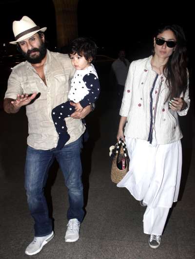 Celebrity couple Saif Ali Khan, Kareena Kapoor Khan along with their son Taimur jet off to Maldives for a vacation.