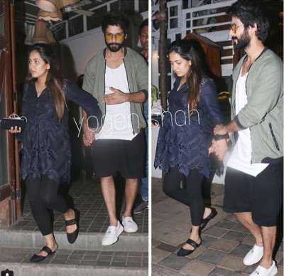 Mira Rajput and Shahid Kapoor, who are expecting their second baby were spotted at a romantic dinner date in Mumbai.&amp;nbsp;