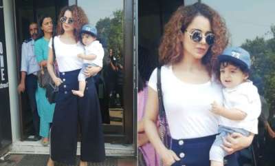 Bollywood actress Kangana Ranaut enjoyed a day out with her sister Rangoli Chandel and nephew Prithvi on Saturday.&amp;nbsp;