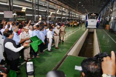 Railway Board Chairman Ashwani Lohani on Monday flagged off India&amp;rsquo;s first engine-less semi-high-speed train - &quot;Train 18&quot; in Chennai. The Rs 100-crore indigenously developed high-tech, energy-efficient,&amp;nbsp;self-propelled&amp;nbsp;or engine-less train will eventually replace the Shatabdi Express for inter-city travel. Officials said India's first trainset -- Train 18 -- will be a game-changer for the Indian Railways.