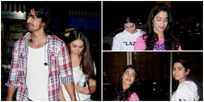 Kim Sharma, Harshvardhan Rane, Janhvi Kapoor and Khushi Kapoor were recently spotted by paparazzi in Mumbai. The celebrities were all smiles for shutterbugs.