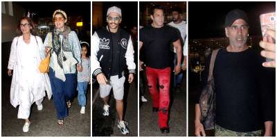 Mumbai airport gave the feeling of red carpet last night as a number of Bollywood celebrities were spotted outside the terminal. From Akshay Kumar, Twinkle Khanna to Salman Khan, many celebs were papped by shutterbugs.