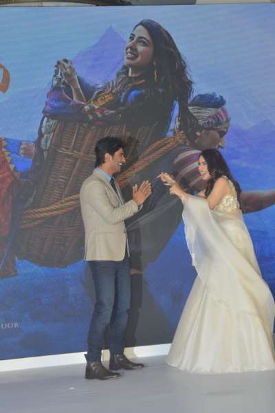 Lead duo Sara Ali Khan and Sushant Singh Rajput arrived in style for their next film Kedarnath trailer launch along with director Abhishek Kapoor