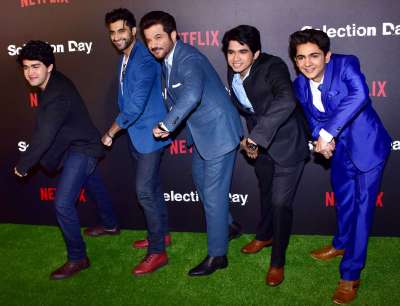 Anil Kapoor and the star cast of Netflix series Selection day at the screening