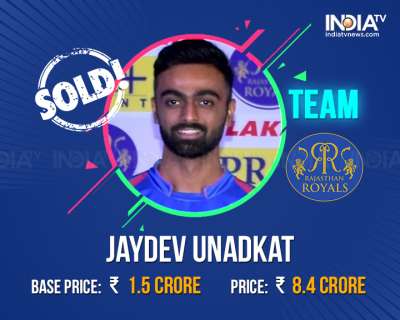 Last year's big fish Unadkat once again was not left behind in this year's auction as his old team Rajasthan Royals bought him back for a hefty amount of INR 8.40 Crores.