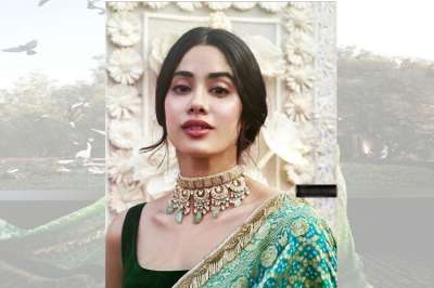 Janhvi Kapoor redefines elegance in this light green sari.&amp;nbsp;