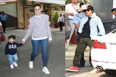 Bollywood celebrities Kareena Kapoor Khan along with her son Taimur, Shah Rukh Khan, Jacqueline Fernandez and Khushi Kapoor were snapped today in Mumbai.