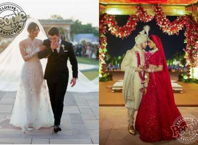 See First Photos of Priyanka Chopra's Two Wedding Dresses From