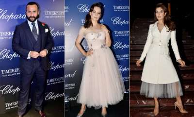As Chopard turned 25, many Bollywood celebrities turned up at its anniversary celebrations in Mumbai. The event was attended by Saif Ali Khan, Kangana Ranaut, Malaika Arora, Sophie Chaudhary and others.&amp;nbsp;