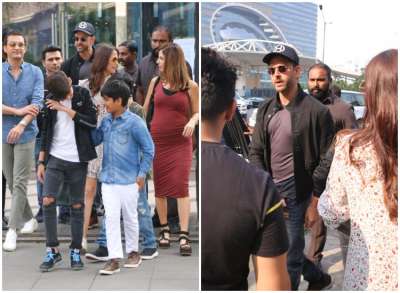 Hrithik Roshan, who will be seen next in Anand Kumar biopic Super 30, was spotted having a good family time in Mumbai on Sunday.