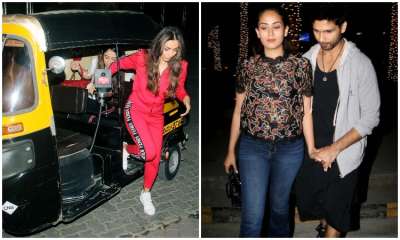 Bollywood celebrities were seen having a blast this Sunday. While Shahid Kapoor took wife Mira Rajput out on a romantic dinner, Malaika Arora was seen taking an auto ride.