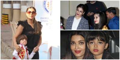 Bollywood celebrities gathered under one roof to cheer for their children at the annual function of their school.