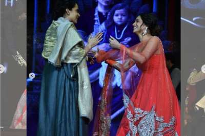 Manikarnika stars Kangana Ranaut and Ankita Lokhande can be seen having a blast at the Bharat song launch.&amp;nbsp;