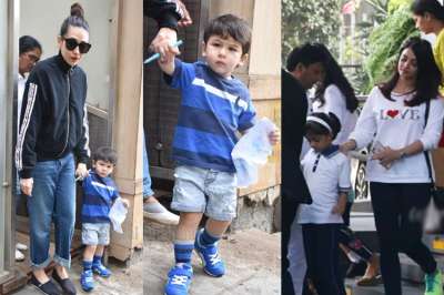 Kareena Kapoor Khan and Saif Ali Khan's little munchkin Taimur Ali Khan was today captured enjoying a day out with his aunt Karisma&amp;nbsp;Kapoor. Meanwhile, Aaradhya along with her mom Aishwarya Rai was seen returning after an event.&amp;nbsp;&amp;nbsp;