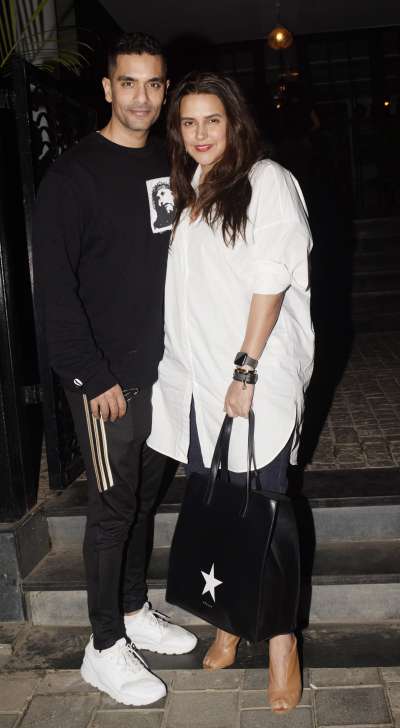 There is no denying that Neha Dhupia and husband Angad Bedi make for a cute couple. The duo stepped out in the city looking absolutely gorgeous and complimented each other in monochrome outfits